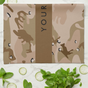 Desert Camouflage Pebbles, Your name, Personalize Kitchen Towel