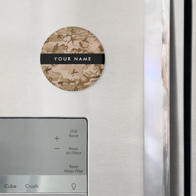 Desert Camouflage Pebbles, Your name, Personalize Magnet (In Situ (Fridge))
