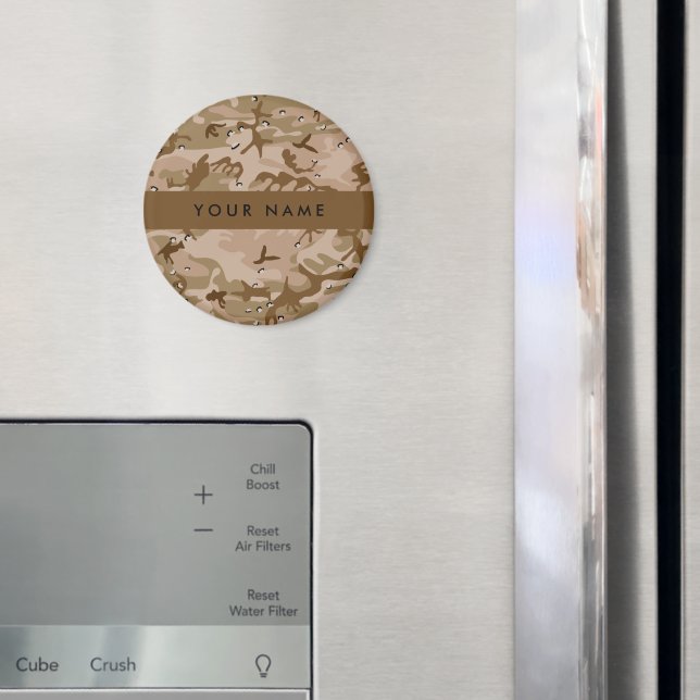 Desert Camouflage Pebbles, Your name, Personalize Magnet (In Situ (Fridge))