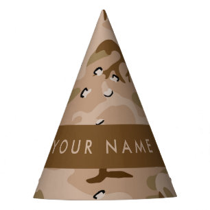 Desert Camouflage Pebbles, Your name, Personalize Party Hat