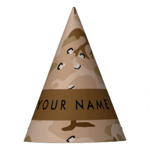 Desert Camouflage Pebbles, Your name, Personalize Party Hat