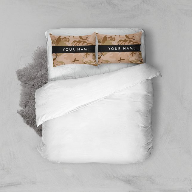 Desert Camouflage Pebbles, Your name, Personalize Pillowcase (Creator Uploaded)