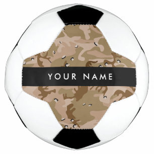 Desert Camouflage Pebbles, Your name, Personalize Soccer Ball