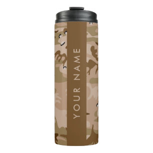 Desert Camouflage Pebbles, Your name, Personalize Thermal Tumbler