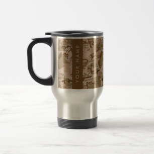 Desert Camouflage Pebbles, Your name, Personalize Travel Mug