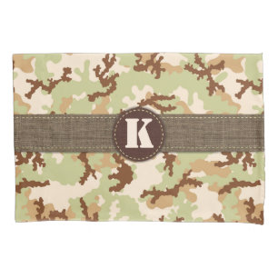 Desert camouflage pillowcase
