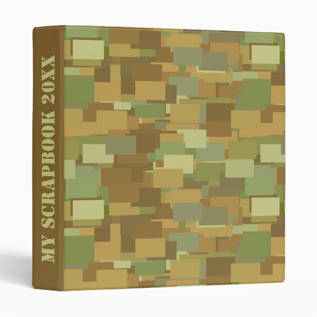 Desert Camouflage Rectangles Binder (Front/Spine)