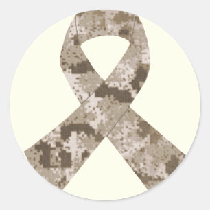 Desert Camouflage Ribbon Sticker