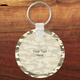Desert Camouflage Rugged Aluminum Keychain