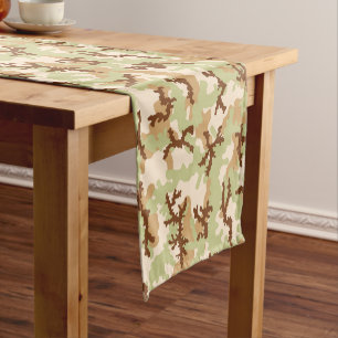 Desert camouflage short table runner