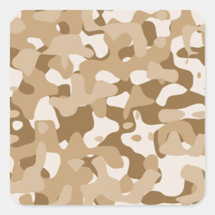 Desert Camouflage Square Sticker