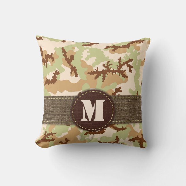 Desert camouflage throw pillow (Front)