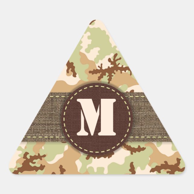 Desert camouflage triangle sticker (Front)