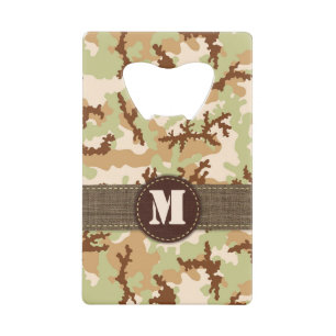 Desert camouflage wallet bottle opener