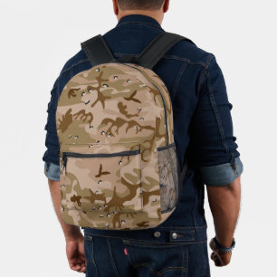 Desert Camouflage With Pebbles, Military, Army Printed Backpack