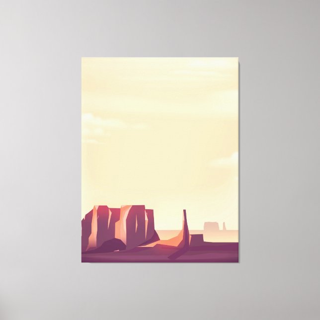 Desert Canyons Canvas Print (Front)
