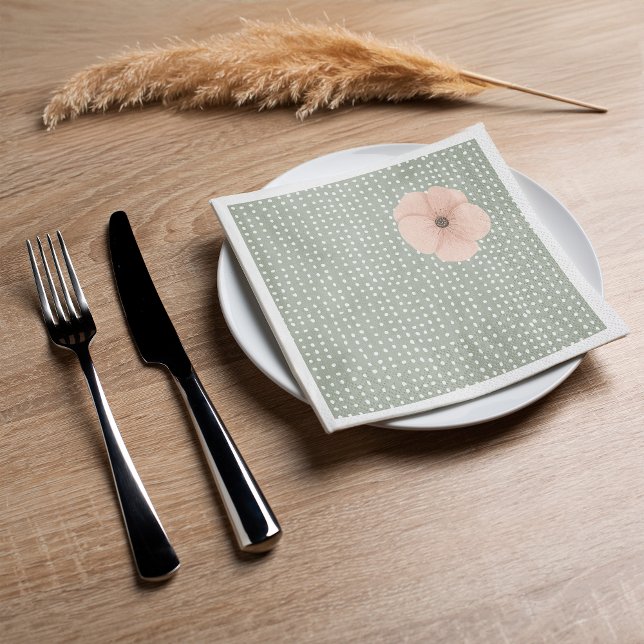 Desert Chic Baby Shower Napkin (Check out our desert chic party supplies collection for more fantastic matching party supplies.)