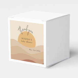 Desert Chic Boho Earthy Baby Shower Welcome Favor Box
