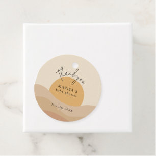 Desert Chic Boho Earthy Baby Shower Welcome Favour Tags