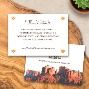 Desert Chic Sedona Details Card with QR Code