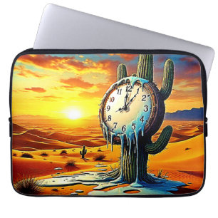 Desert Clock Dreamscape Laptop Sleeve