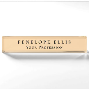 Desert Color Unique Original Classic Professional Nameplate