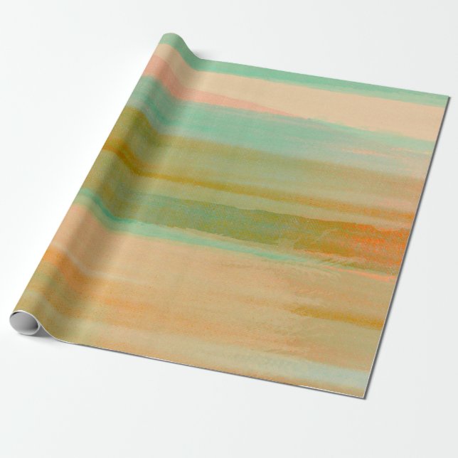 Desert Colors Southwest Sunset Aqua Orange     Wra Wrapping Paper (Unrolled)
