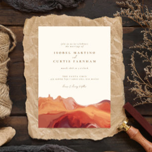 Desert Colours Terracotta Southwest Wedding Invitation