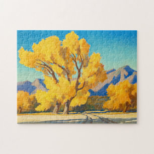 Desert Cottonwoods, Arizona by Maynard Dixon Jigsaw Puzzle
