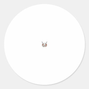 Desert Cow Skull Vintage Southwest Cactus Art Classic Round Sticker