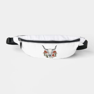 Desert Cow Skull Vintage Southwest Cactus Art Fanny Pack