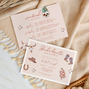 Desert Cowgirl Bachelorette Weekend Invitation