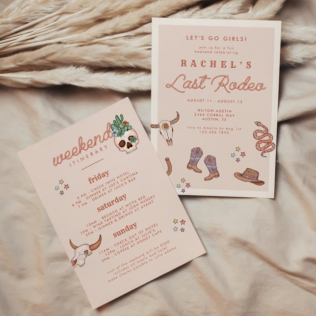 Desert Cowgirl Bachelorette Weekend Invitation (Creator Uploaded)