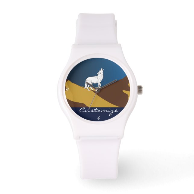 Desert Coyote Howling Thunder_Cove Watch (Front)