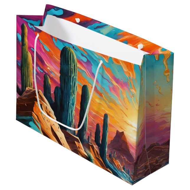 Desert Dawn Large Gift Bag (Front Angled)