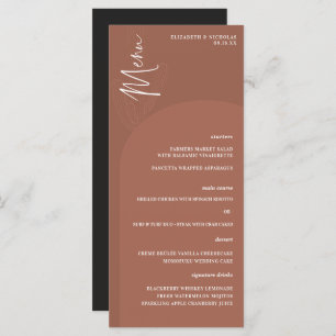 Désert de Boho moderne  Menu Mariage de script sim