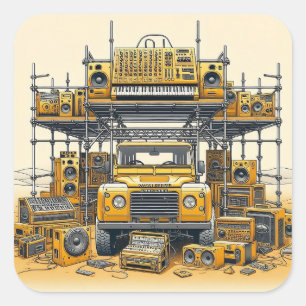 Desert Defender Square Sticker