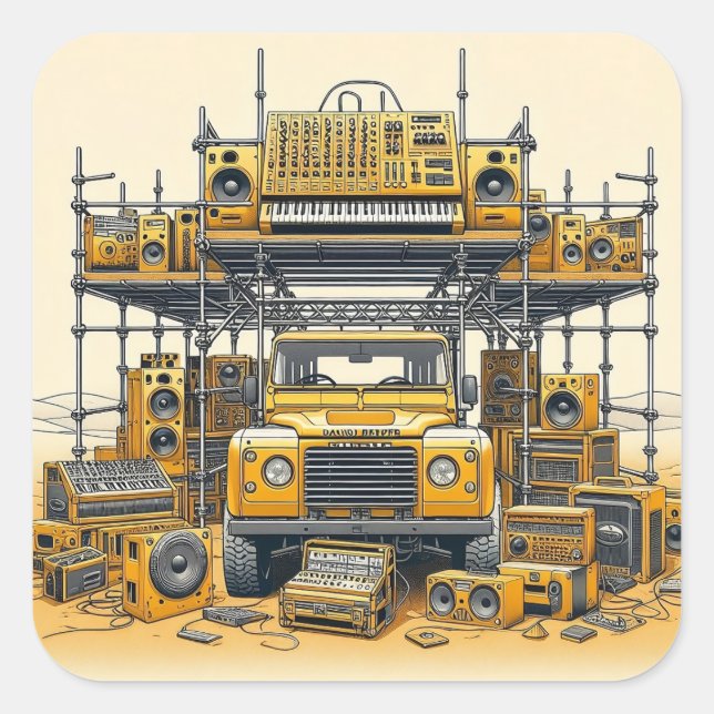 Desert Defender Square Sticker (Front)