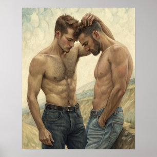 Desert Dialogue: An Intimate Moment of Connection Poster