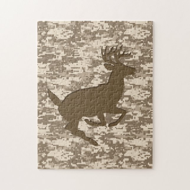 Desert Digital Camouflage Deer Camo Pattern Jigsaw Puzzle (Vertical)