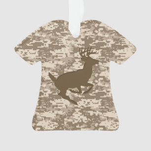Desert Digital Camouflage Deer Camo Pattern Ornament