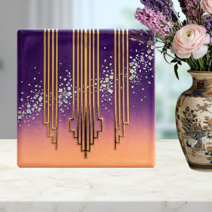 Desert Disco Lattice Crystal Ombre Orange Tile