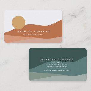 Desert Dreams Minimalist Day and Night Business Card