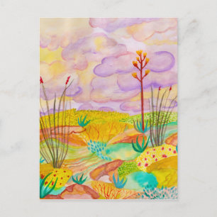 Desert Dreams Watercolor New Mexico CUSTOM Postcard