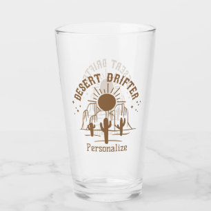 Desert Drifter Southwest Cactus Personalized Glass
