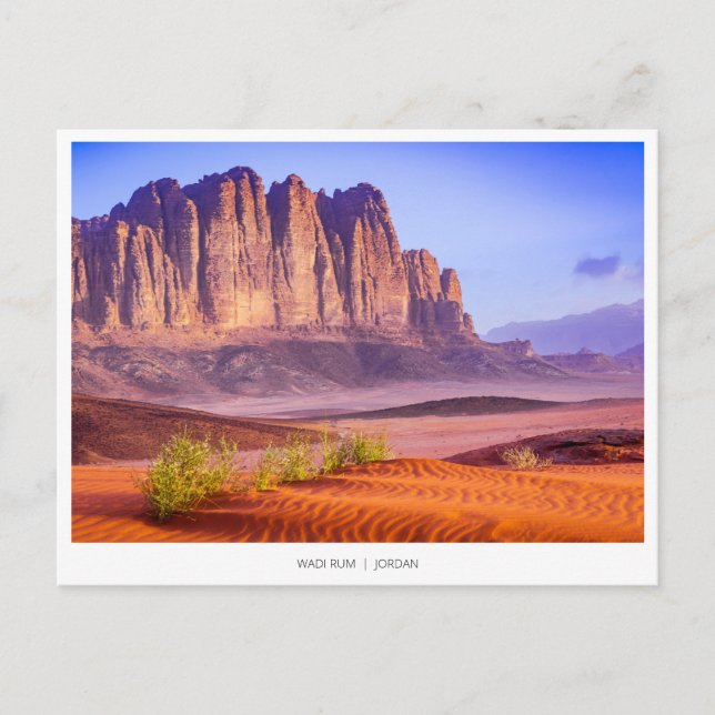 Désert du Wadi Rum en Jordanie, Carte postale de v (Devant)