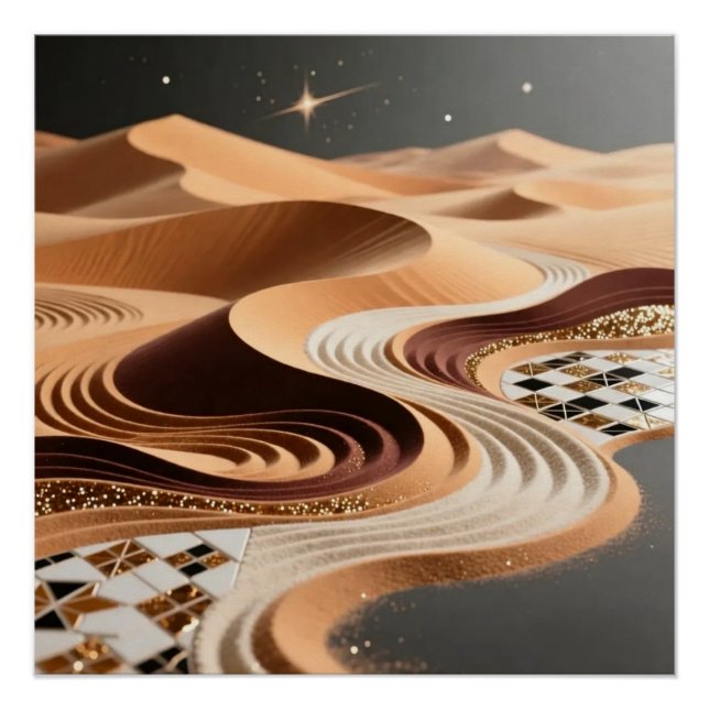 Desert Dunes Art Poster (Front)