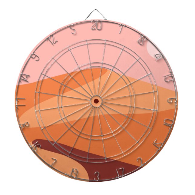 Desert dunes minimalist landscape dartboard (Front)