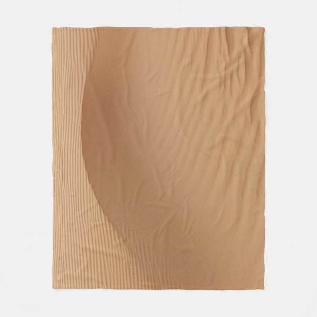 Desert Dunes: Sandy Waves Texture. Fleece Blanket (Front)
