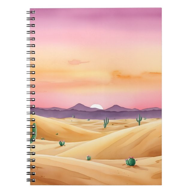 Desert Dunes Twilight Notebook (Front)